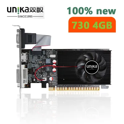 UNIKA-Carte graphique pour NVIDIA GeForce GT730 4 Go V3 série GT730 igh730 4GD3 vecdes cartes