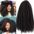 Black Star-Extensions de cheveux tressés synthétiques pour femmes cheveux afro crépus cheveux