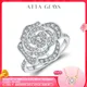 Dream Agems-Bague Moissanite en argent regardé 925 pour femme diamant rond D VVS bague double