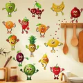 Dessin animé divers Fruits Stickers muraux cuisine réfrigérateur décoration de la maison murale