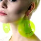 Grandes Boucles d'Oreilles Rondes en Acrylique pour Femme Bijoux Tendance Rose Néon Vert