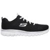Sneaker SKECHERS "GRACEFUL - GET CONNECTED", Damen, Gr. 42, schwarz-weiß (schwarz, weiß), Textil, sportlich, Schuhe, Freizeitschuh, Halbschuh, Schnürschuh in Schuhweite G (weit)