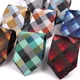 Cravates Jacquard Tissées à Carreaux Classiques pour Homme en Polyester à la Mode pour Mariage et