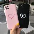 Coque souple pour Samsung Galaxy A22 5G couple mignon cœur d'amour coque de téléphone pour