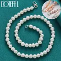 DOTEFFIL-Collier de perles d'eau douce artificielles pour femme 7-8mm argent 925 fermoir ster