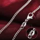 Collier latéral en argent regardé 925 pour homme et femme breloque tendance cadeau de bijoux 16