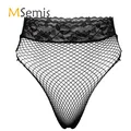 Sous-vêtements en maille transparente pour femmes lingerie en dentelle culotte taille basse