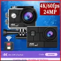 Caméra d'action Anti-secousse avec objectif Sony Fisheye 386 Ultra HD 4K/60fps 24MP WiFi 2 pouces