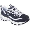 Sneaker SKECHERS "D´Lites - Biggest Fan", Damen, Gr. 42, blau (navy, weiß), Leder, Synthetik, Textil, sportlich, Schuhe, Freizeitschuh, Halbschuh, Schnürschuh im trendigen Chunky-Style