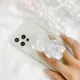 Ice White Bear-Support de téléphone à paillettes transparentes popping de luxe support de poignée