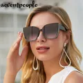 Respzed-Lunettes de soleil œil de chat pour hommes et femmes lunettes de soleil carrées à grand