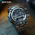 SANDA G Style – montre-bracelet numérique pour homme étanche 50M sport militaire à Quartz