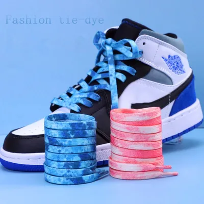 Lacets teints par nœuds plats AF1 baskets lacet chaussures de basket-ball personnalité couleur