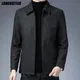 Veste coupe-vent classique monochrome pour hommes manteau à revers vêtements décontractés haute
