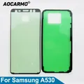 Aocarmo-Cadre d'écran LCD pour Samsung Galaxy A8 ( 2018) A530 adhésif avant couvercle de batterie