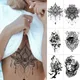 Tatouage Temporaire Imperméable pour Homme et Femme Autocollant de Poitrine Dentelle Henné