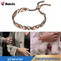 Rainso-Bracelet de Luxe en Cuivre pour Femme avec Aimant Éléments de Soins de Santé Viking à la