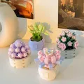 Blocs de construction de bouquets de fleurs modèle 3D plantes en pot maison bricolage figurines