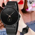 LIGE – montres pour femmes Top marque de luxe montre de mode décontractée Quartz étanche