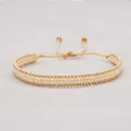 Go2BoHo – Bracelet en corde ajustable pour femmes bijoux faits à la main perles de rocaille Miyuki