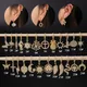 Boucles d'oreilles pendantes en forme de croix et de papillon pour femmes et adolescents bijoux