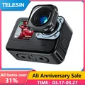 TELESIN-Objectif Mod pour GoPro 11 10 9 Max Angle Ultra Large 155 Résistant Max avec 2 Housses