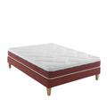 Ensemble matelas 100% latex, sommier et pieds 140x190