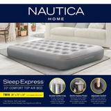 Nautica Home Sleep Express 10 in. Inflatable Air Mattress with External Pump - Bed with Puncture Resistant Vinyl Construction