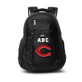 MOJO Black Cincinnati Reds Personalized Premium Laptop Backpack