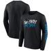 Men's Fanatics Branded Black Carolina Panthers Hometown Collection Sweep Long Sleeve T-Shirt