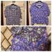 Lularoe Tops | Lularoe 2 Amy Purple Print Button Down Shirts Size M Nwt | Color: Pink/Purple | Size: M