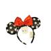 Disney Accessories | Disney Parks Black & White Polka Dot With Red Bow Sequined Minnie Ear Headband | Color: Black/Red/White | Size: Os