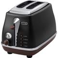 DE'LONGHI Toaster "CTOV 2003.BK" schwarz (schwarz, lederoptik) Toaster