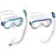 Cressi Schnorchelset Kinder Ondina & Top & Unisex-Erwachsene Onda Mare Schnorchelset Tauchset Taucherbrille, Transparent/Blau, Einheitsgröße