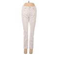 Ann Taylor LOFT Jeans - Mid/Reg Rise Skinny Leg Denim: White Bottoms - Women's Size 24 - Light Wash