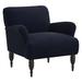 Armchair - Bungalow Rose 81.28Cm Wide Polyester Armchair Polyester in Blue/Black | 33 H x 32 W x 34 D in | Wayfair 5C94CA2563D647B39409D8600334C283