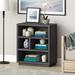 Wade Logan® Armintha 32" Tall Rectangular Bookcase In Black Grain Wood in Gray | 32 H x 28 W x 14 D in | Wayfair 0D7E82871AE84F6CB1C9715637F6F715