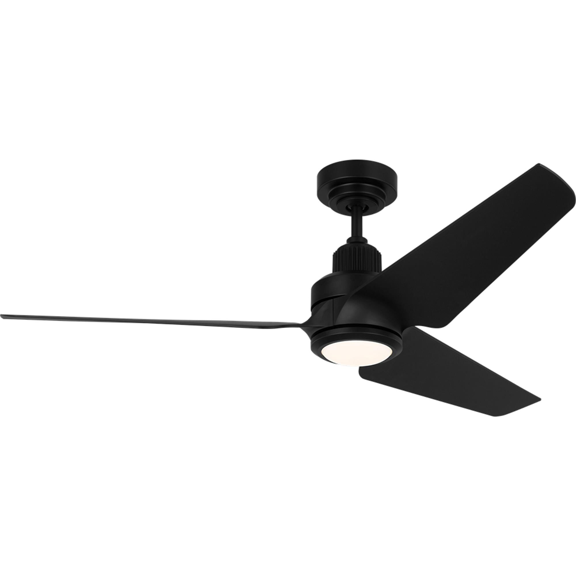 Visual Comfort Fan Collection Ruhlmann Smart 52 Led 52 Inch Ceiling Fan with Light Kit - 3RULSM52MBKD