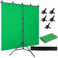 Dnomakey-Écran vert avec support de fond en forme de T toile de fond de studio photo portable