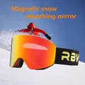 RBworld-Lunettes de Ski avec Lentille Magnétique Double Couche Anti-Buée UV400 506 pour Homme et