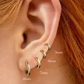 Boucles d'oreilles créoles minimales en acier inoxydable pour femmes et filles boucle d'oreille