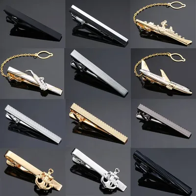 DY-Pince à cravate gravée au laser pour hommes pince d'affaires or argent noir style tendance