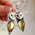 Boucles d'oreilles pendantes en perles rondes simples pour femmes bijoux longs vintage or