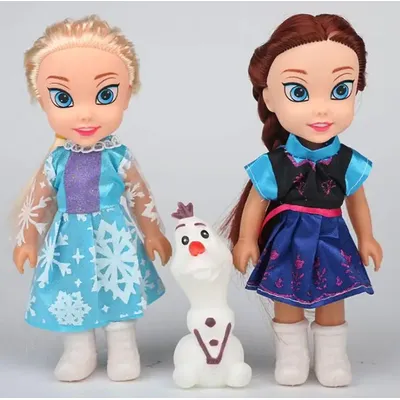 Elsa Anna Action Figure Jouets pour Enfants Poupées Mobiles Cadeaux de Noël Bol 16cm 3Pcs