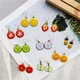 Boucles d'oreilles pendantes fruits pour femmes boucles d'oreilles pendantes goutte d'eau citron