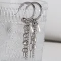 AENSOA – boucles d'oreilles Punk rondes avec pendentif en perles de cristal bijoux tendance mode