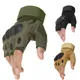 Gants demi-doigt tactiques militaires d'extérieur pour hommes pour Sports tir chasse Airsoft