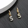 Boucles d'Oreilles Initiales pour Femme 26 Lettres Anglaises Piercing Alphabet Créative