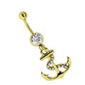 Bauchnabelpiercing ADELIA´S "Piercing Piercing Bauchnabelpiercing" goldfarben (gold) Damen Piercings Bauchnabelpiercings