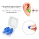 Bouchons d'oreille anti-bruit en silicone étanche en spirale accessoire confortable pour dormir
